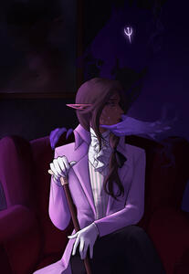 Half body with background (older piece)